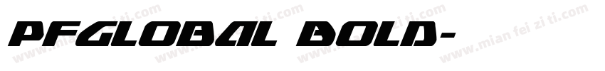 PFGlobal Bold字体转换